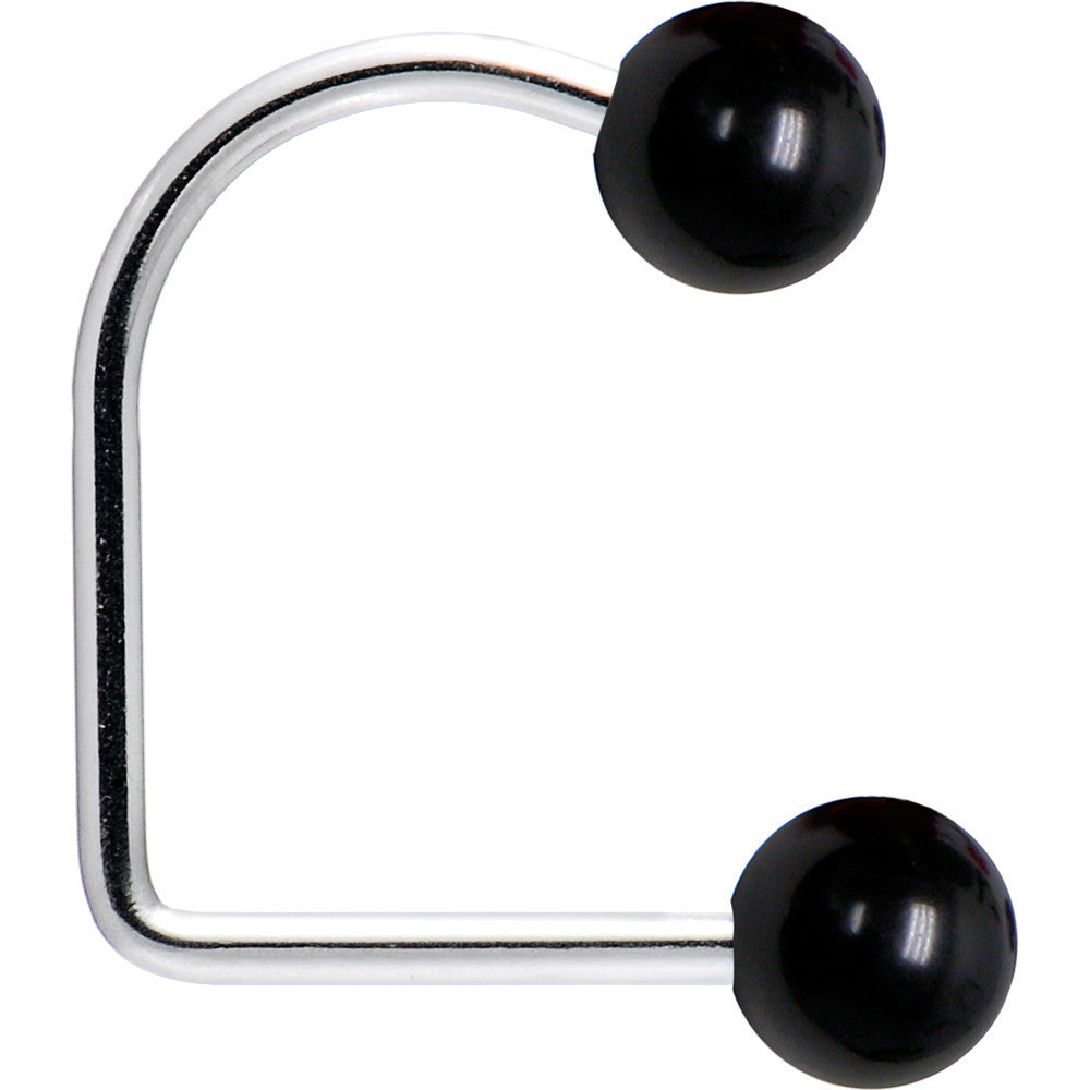 16 Gauge Black Acrylic Ball Lippy Loop Labret