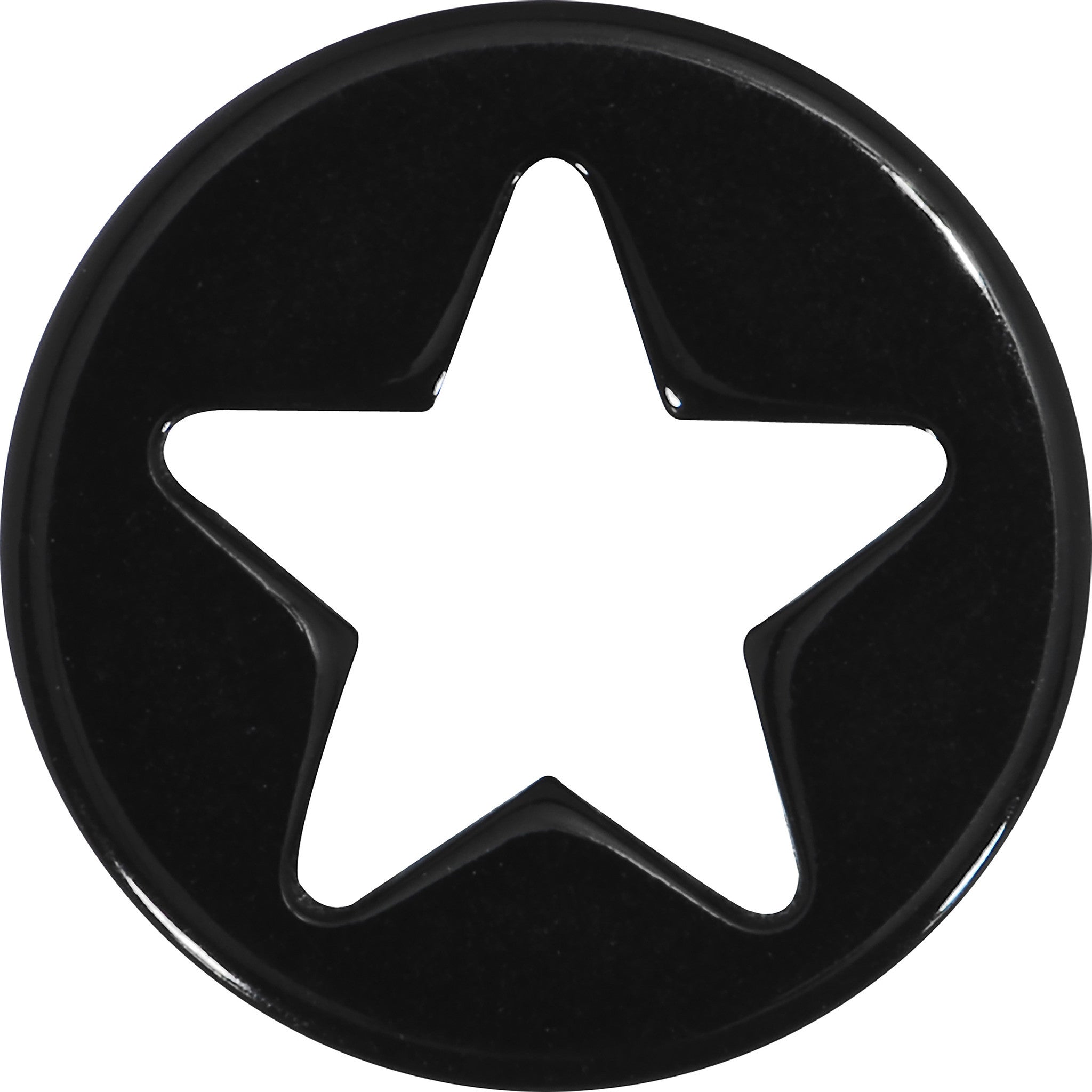 5/8 Black Acrylic Hollow Star Saddle Plug