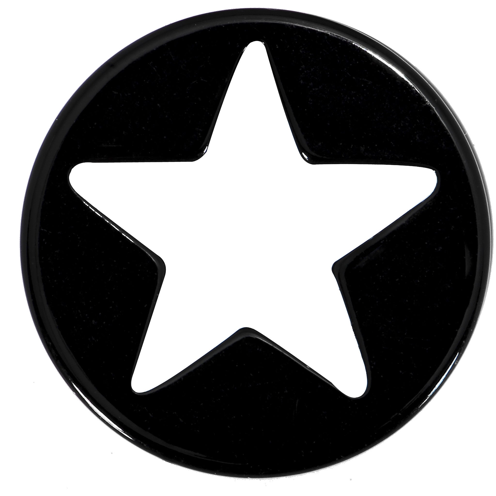 20mm Black Acrylic Hollow Star Saddle Plug