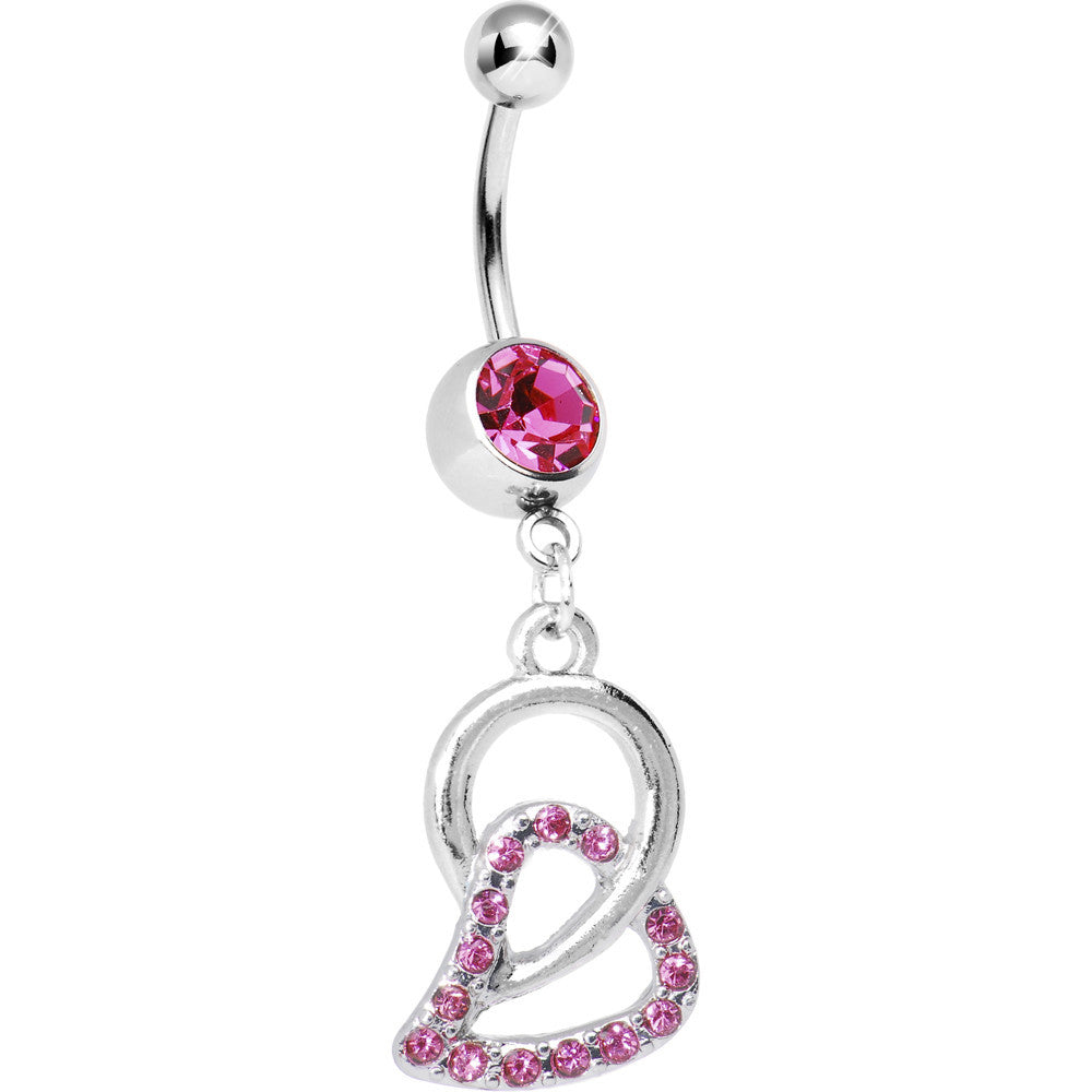 Loves Chain Pink Circle Belly Ring