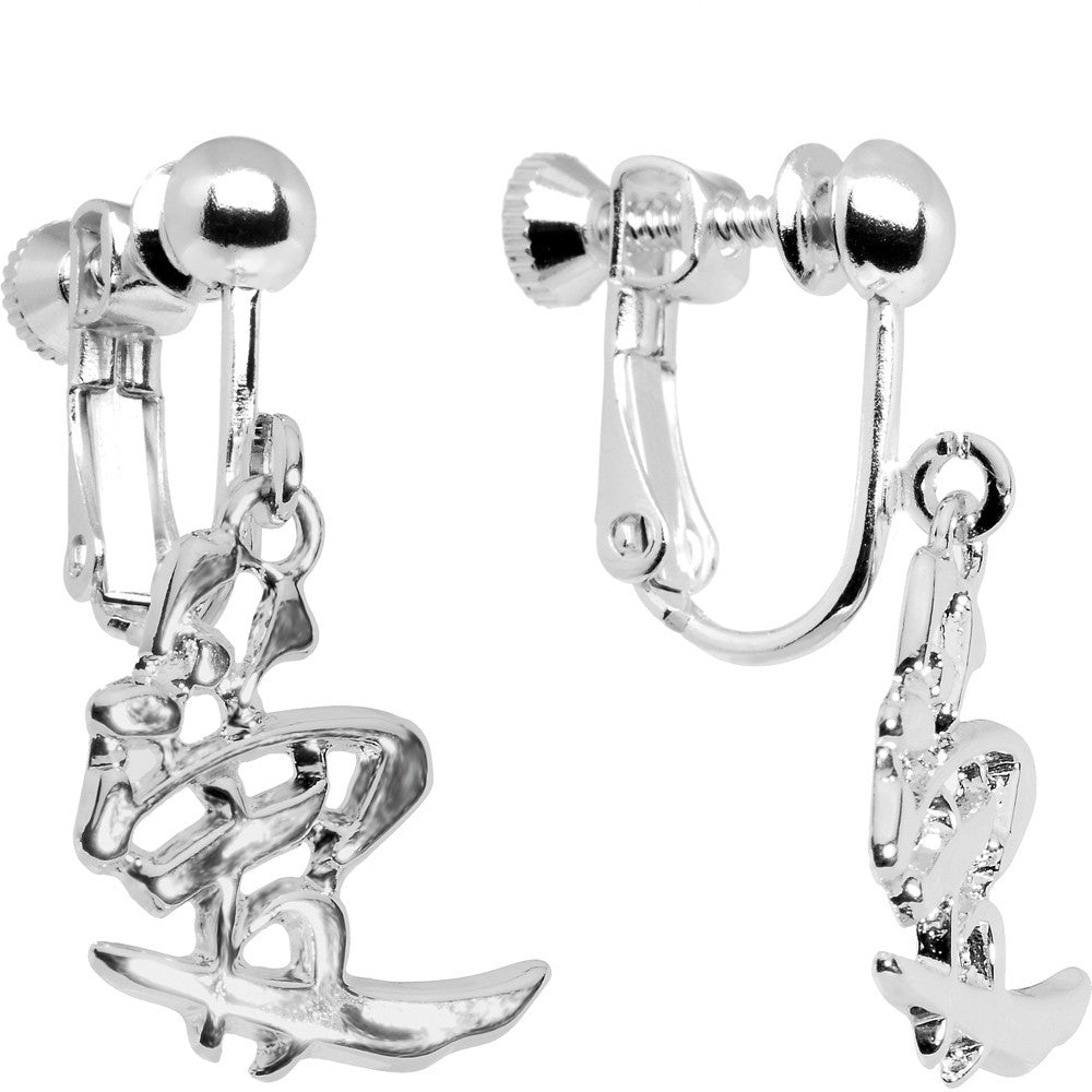 Love Chinese Symbol Clip on Earrings