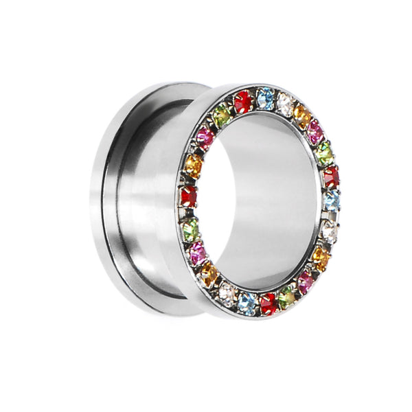 18mm Stainless Steel Multi Gem Screw Fit Tunnel