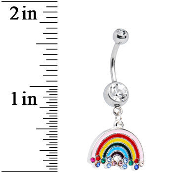 Sparkling Paradise Rainbow Belly Ring