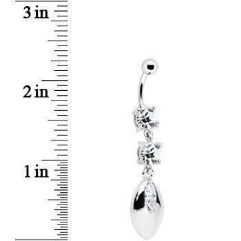 Clear Cubic Zirconia Impressions Belly Ring