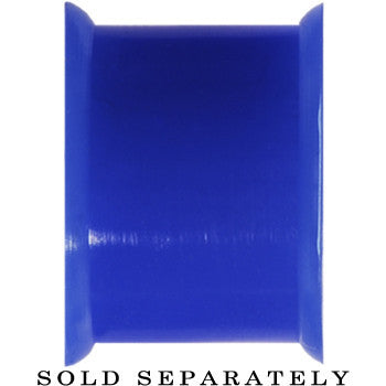 9/16 Blue Heart Silicone Flexible Tunnel