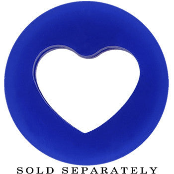 9/16 Blue Heart Silicone Flexible Tunnel