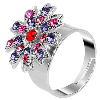 Enchanting Flower Adjustable Ring