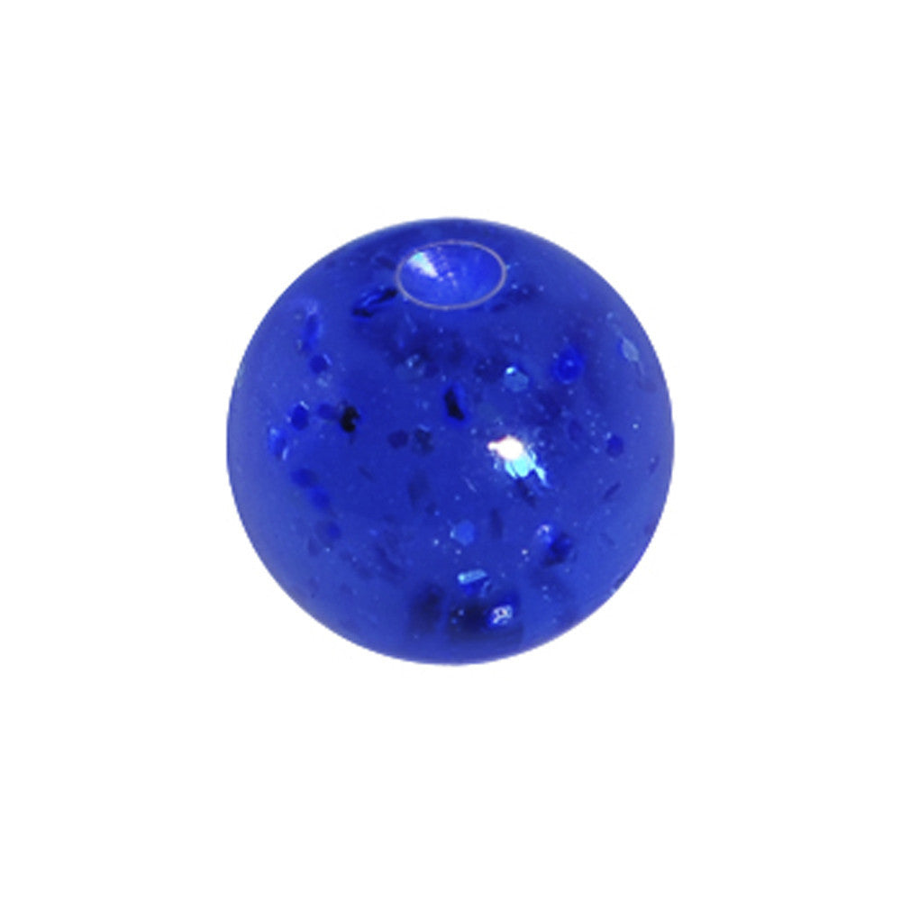 5mm Blue Glitter Acrylic Captive Bead Ring Replacement Ball