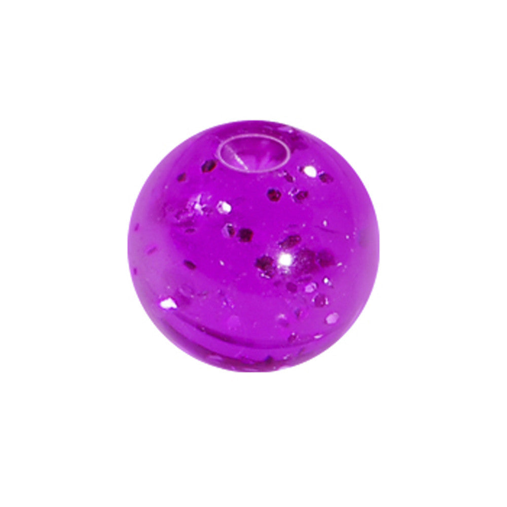 5mm Purple Glitter Acrylic Captive Bead Ring Replacement Ball