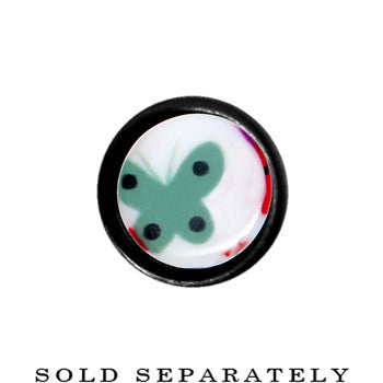 8G Multi Color Butterfly Acrylic Ear Taper