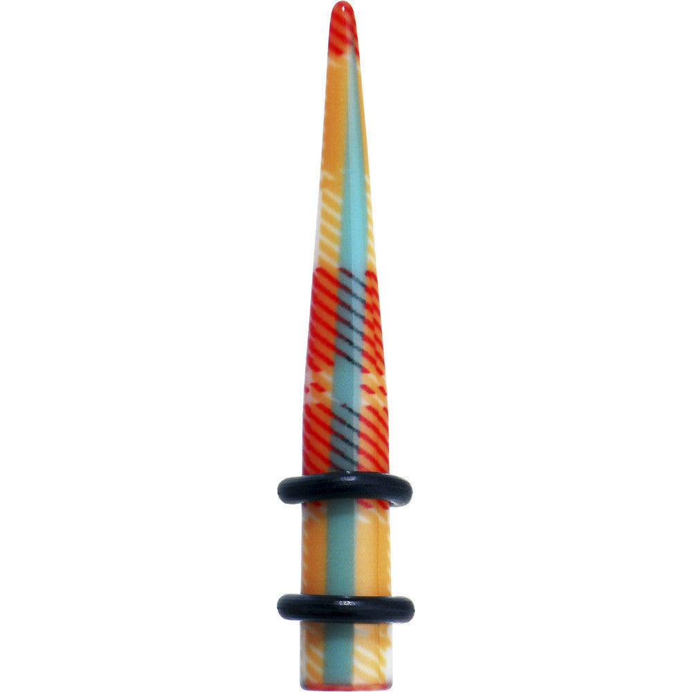 2G Acrylic Plaid Taper Ear Plug
