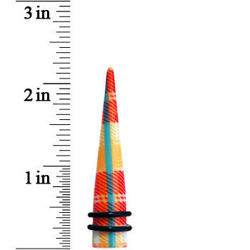 00G Acrylic Plaid Taper Ear Plug