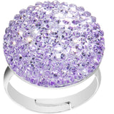 Light Purple Sparkler Round Adjustable Ring
