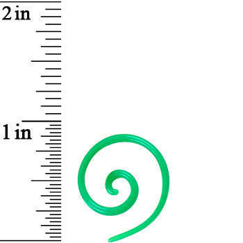 14G Green Acrylic Super Spiral Taper