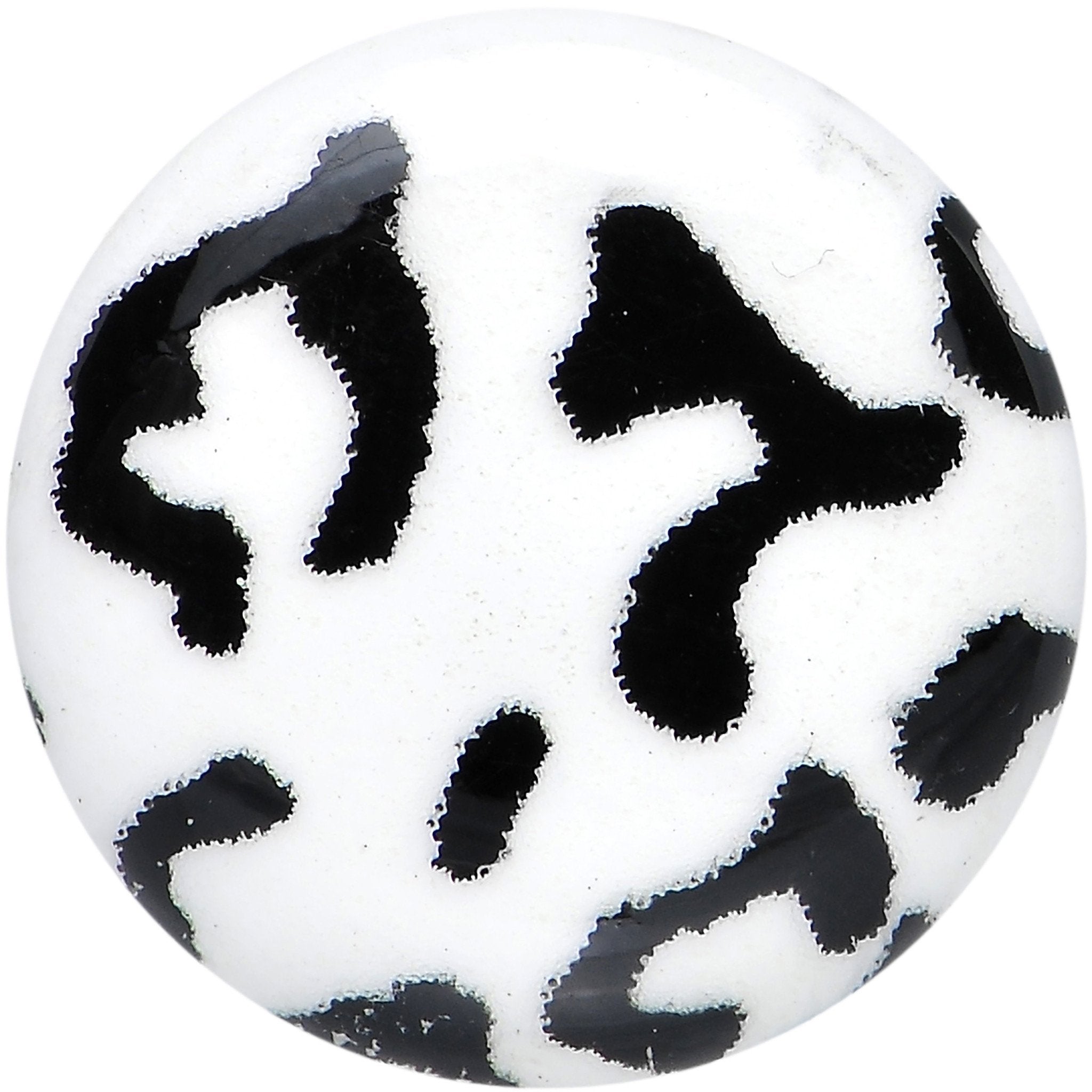 Leopard Print Glow in the Dark Saddle Plug 0G to 1 Inch