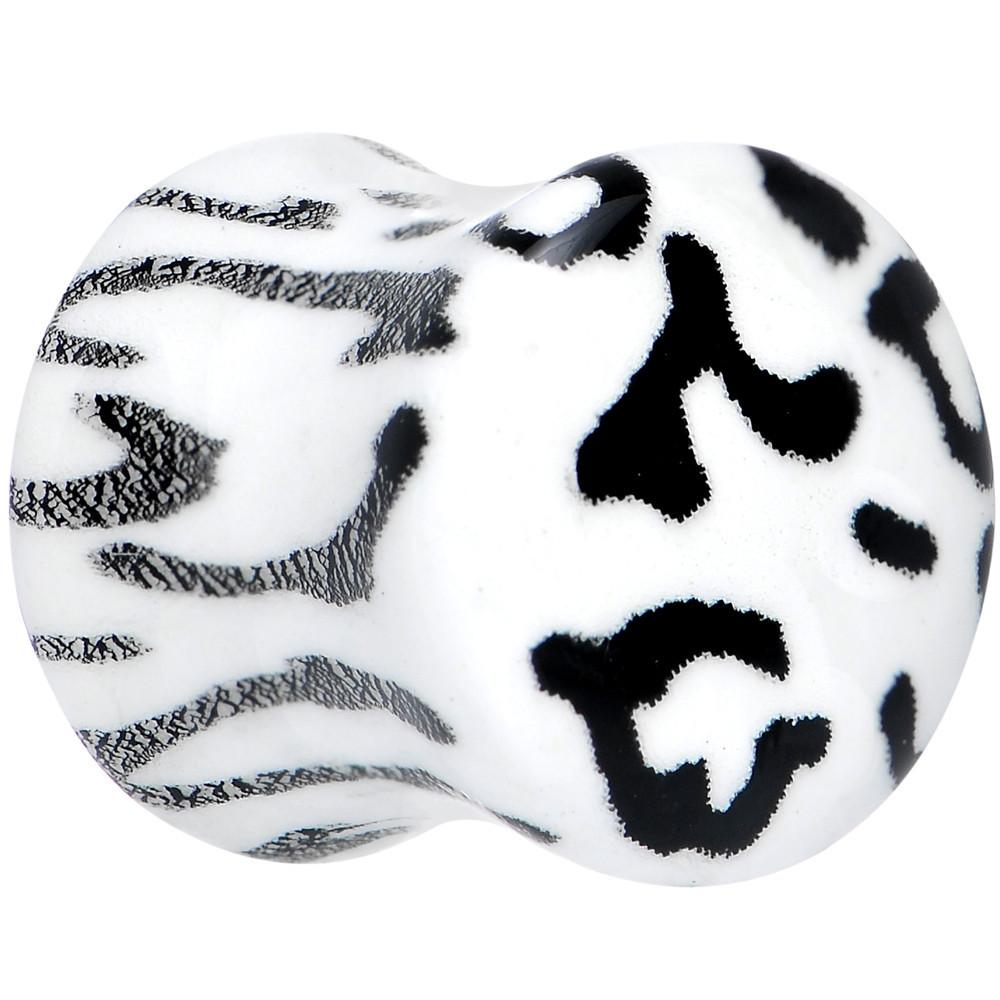 Leopard Print Glow in the Dark Saddle Plug 0G to 1 Inch