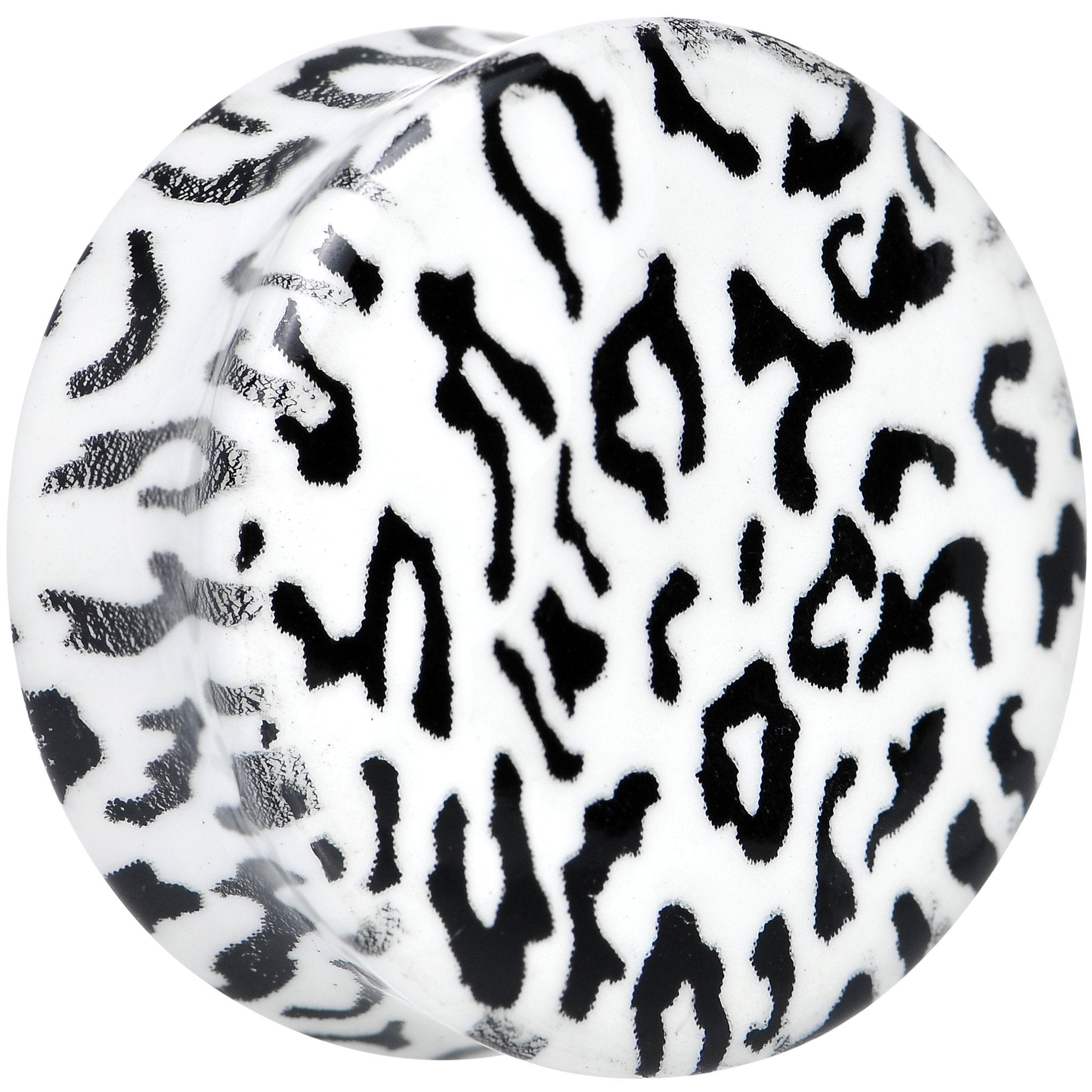 Leopard Print Glow in the Dark Saddle Plug 0G to 1 Inch