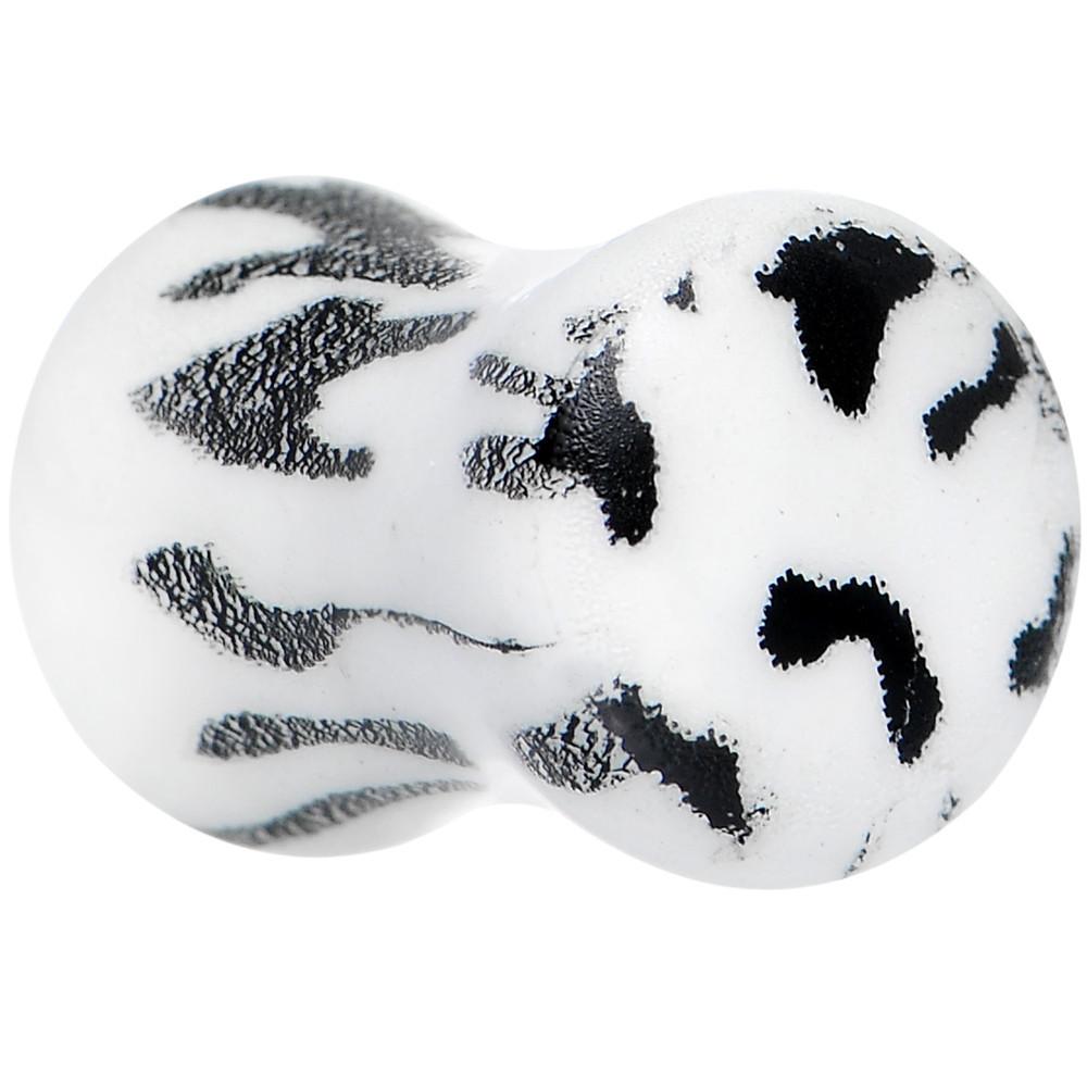 Leopard Print Glow in the Dark Saddle Plug 0G to 1 Inch