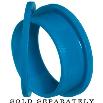 4G Acrylic Neon Blue Screw Fit Tunnel Plug