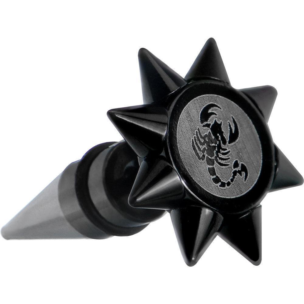 0 Gauge Scorpion Spiked Logo Fake Taper Ear Plug