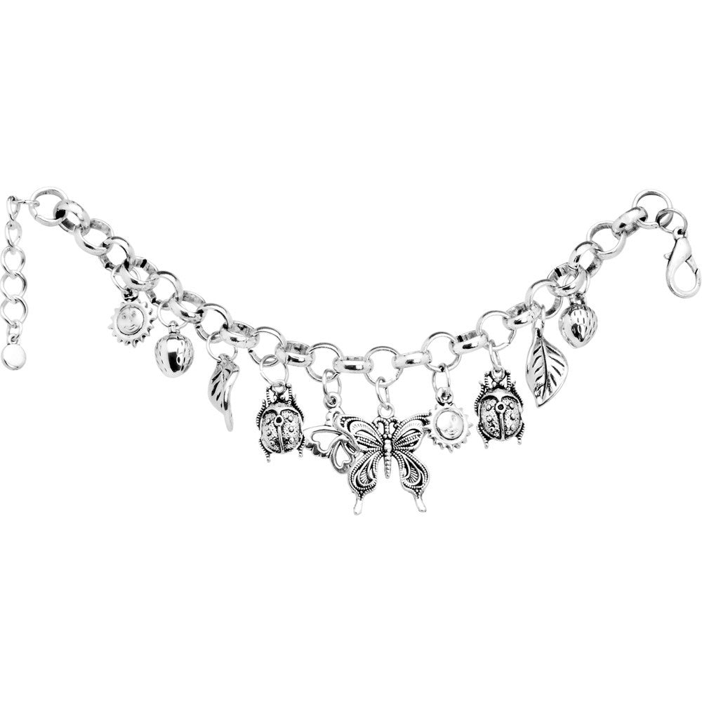 Springtime Butterfly Charm Bracelet
