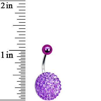 12mm Light Purple Sparkler Round Belly Ring