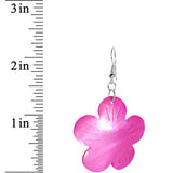Pink Hammershell Flower Earrings