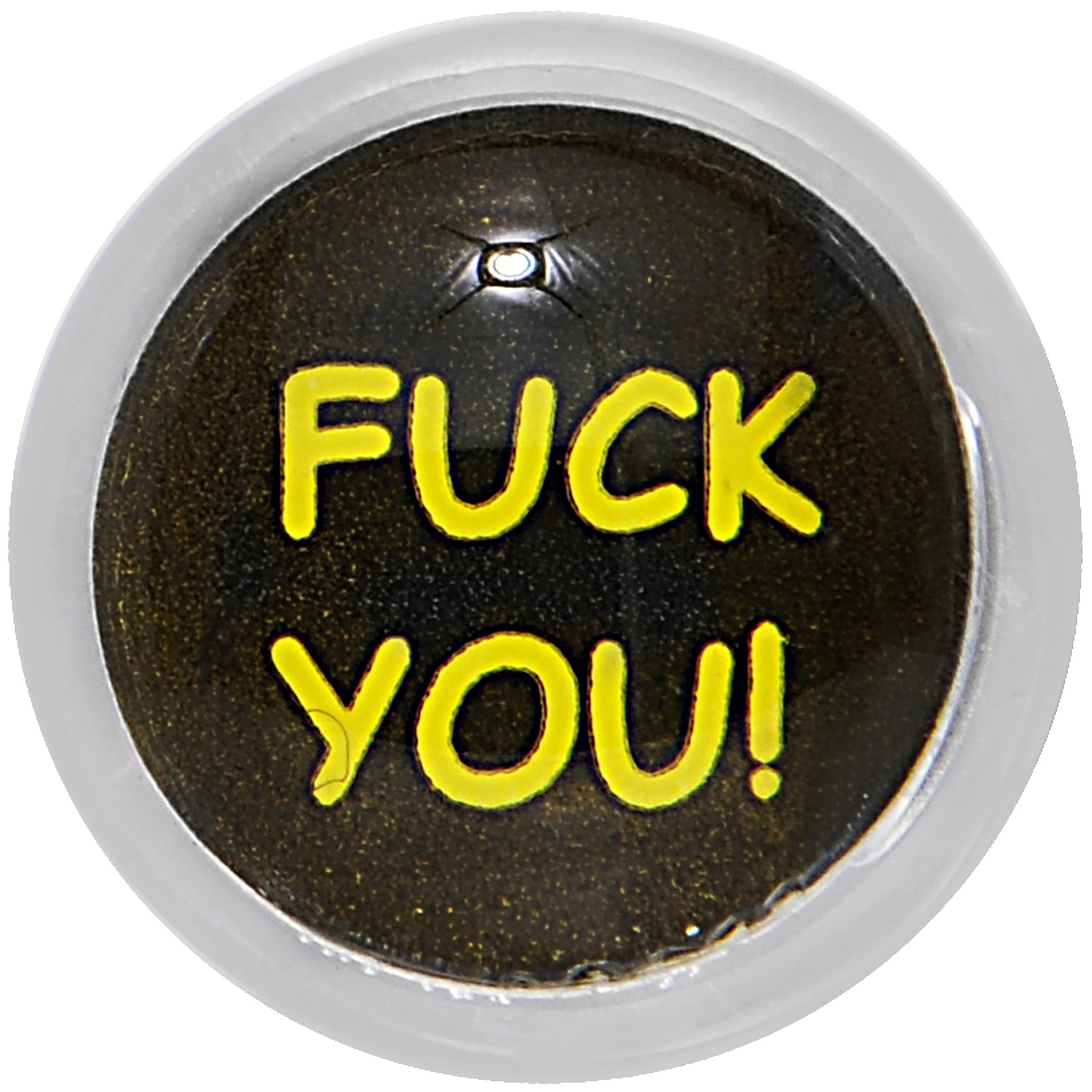 Clear Acrylic F*CK YOU Logo Barbell Tongue Ring