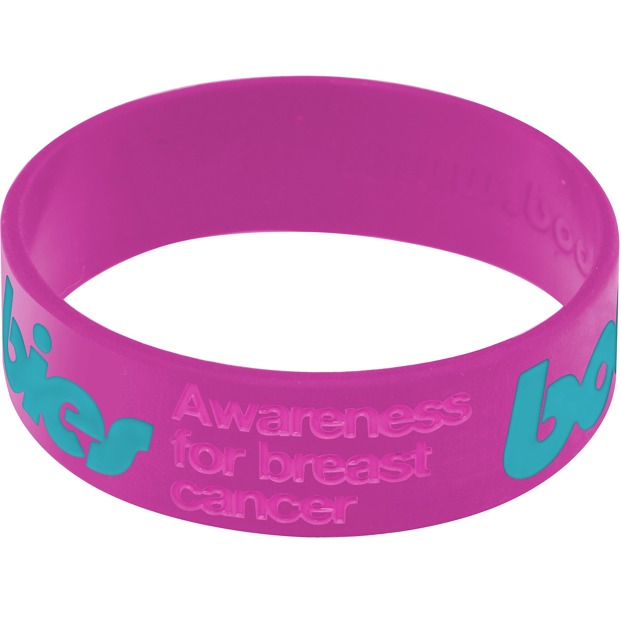 Purple Aqua Boobies Awareness for Breast Cancer Bracelet