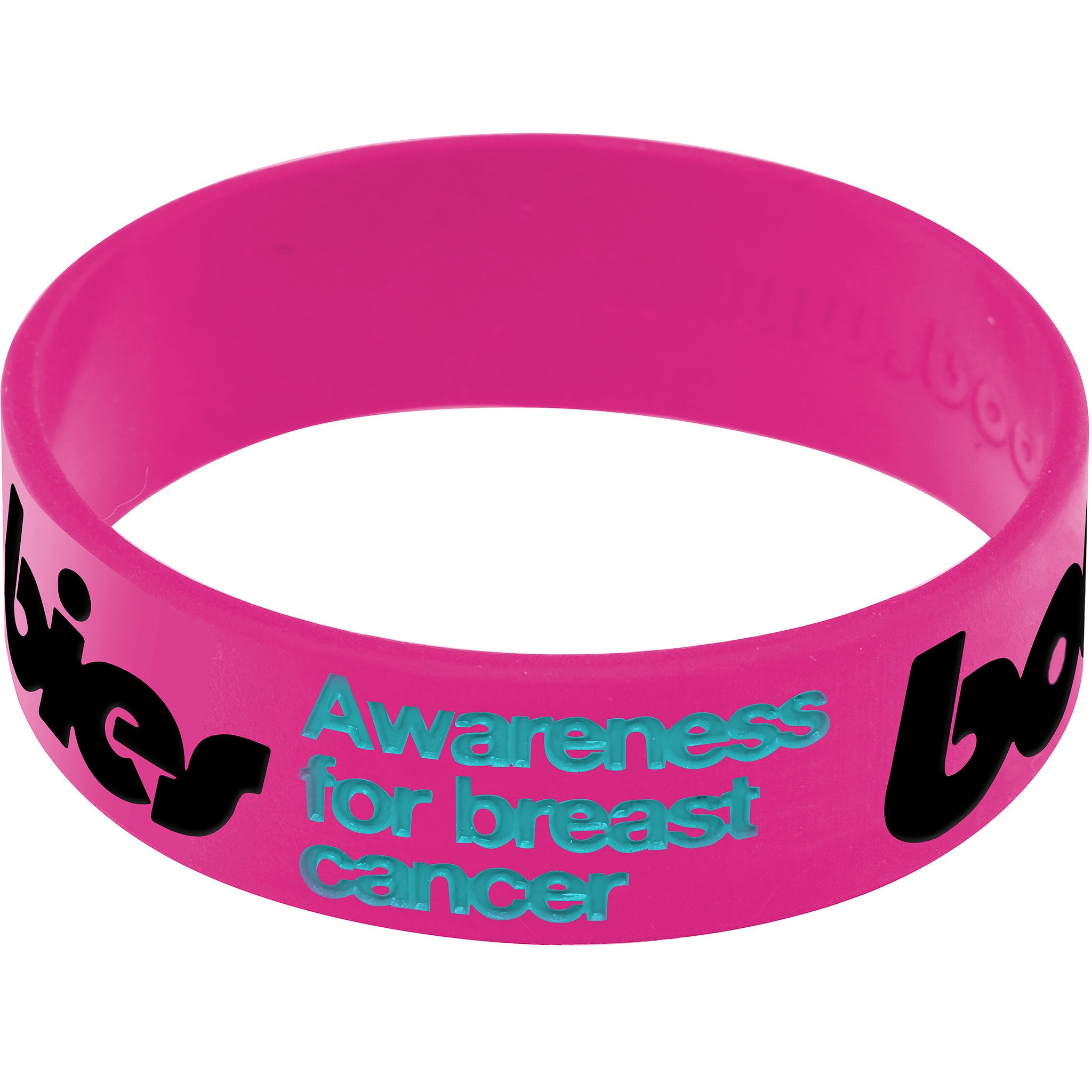 Pink Black Boobies Awareness for Breast Cancer Bracelet