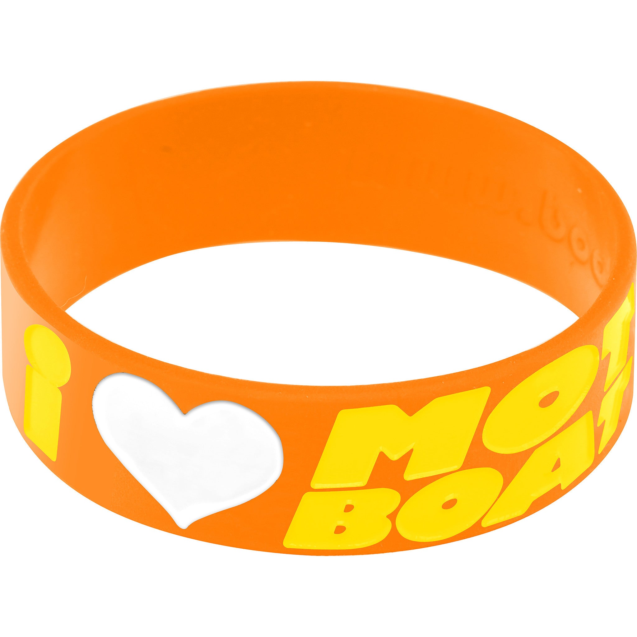Orange Yellow I Love Motor Boating Breast Cancer Bracelet