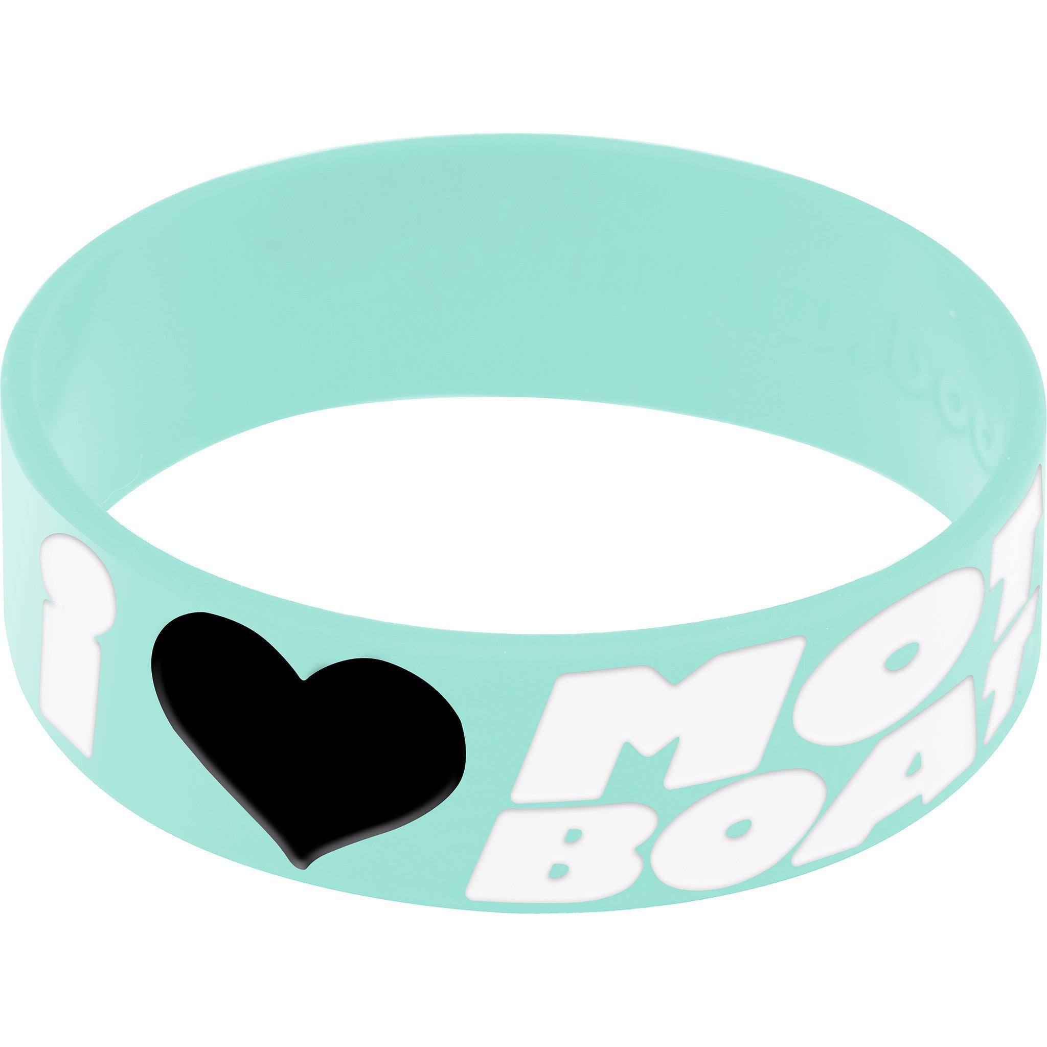 Baby Blue Black I Love Motor Boating Breast Cancer Bracelet