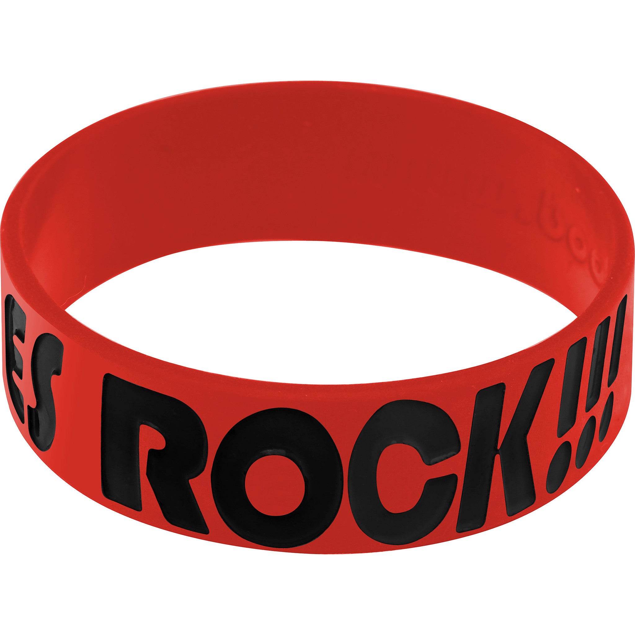 Red Black Boobies Rock Breast Cancer Bracelet