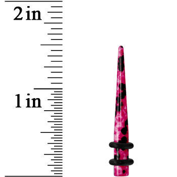6G Pink Snake Skin Acrylic Taper