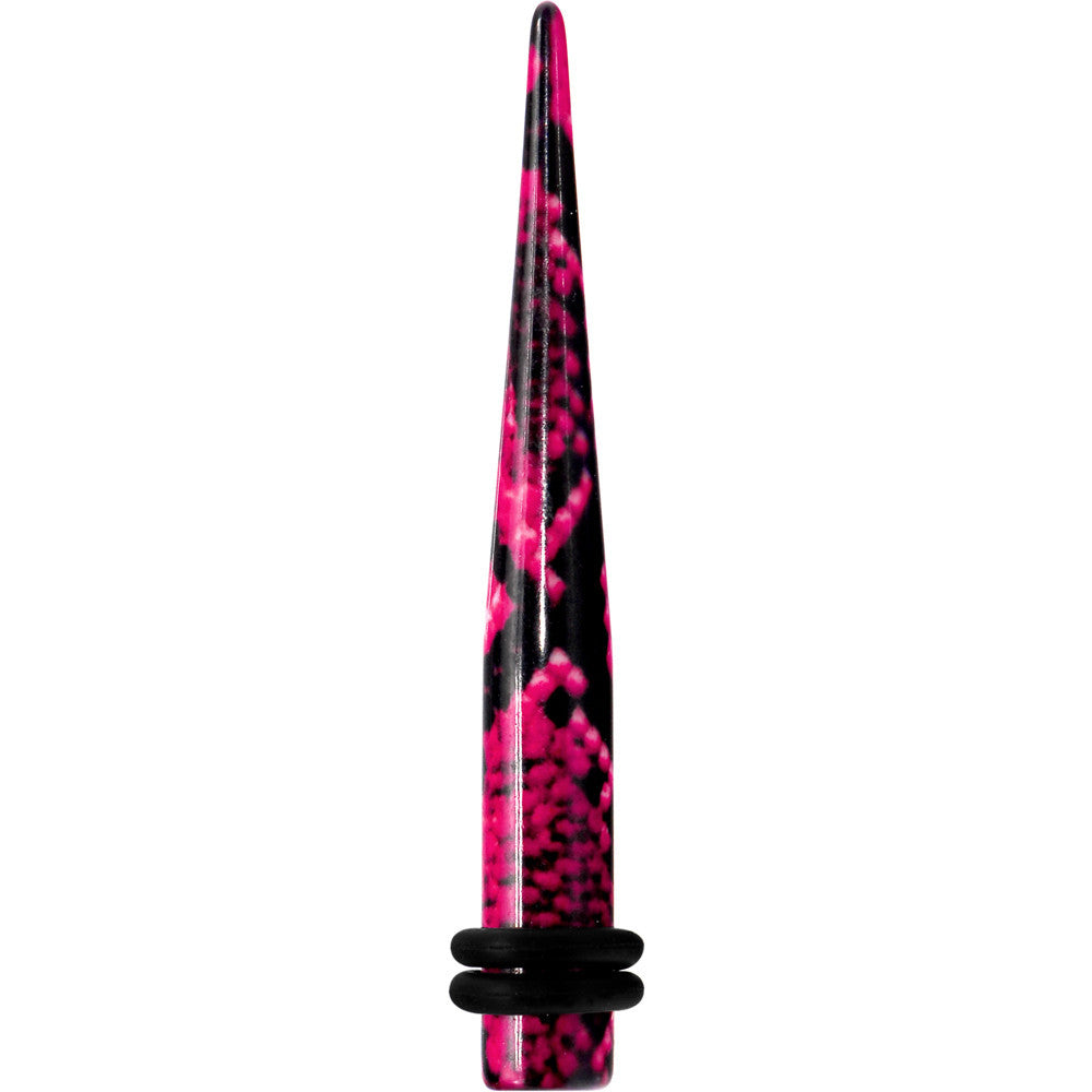 4G Pink Snake Skin Acrylic Taper