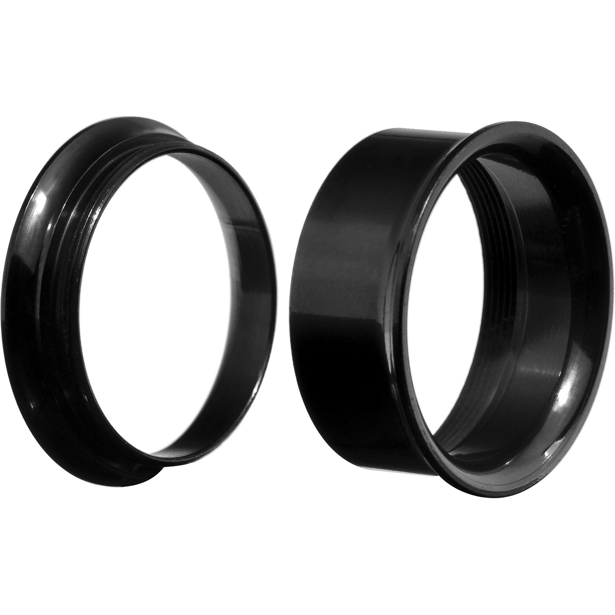 7/8 Black Double Flare Internally Threaded Tunnel