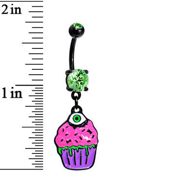 Black Zombie Cupcake Belly Ring