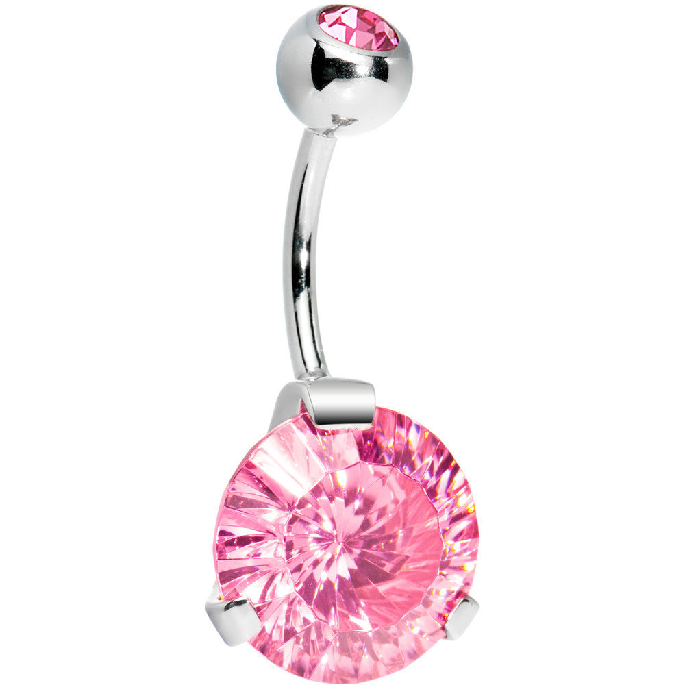 10mm Spiral Rose Crystal Belly Ring Created with Crystals