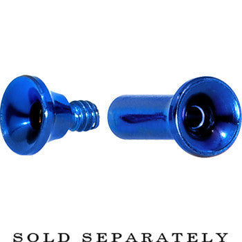 10G Royal Blue Anodized Titanium Screw Fit Tunnel