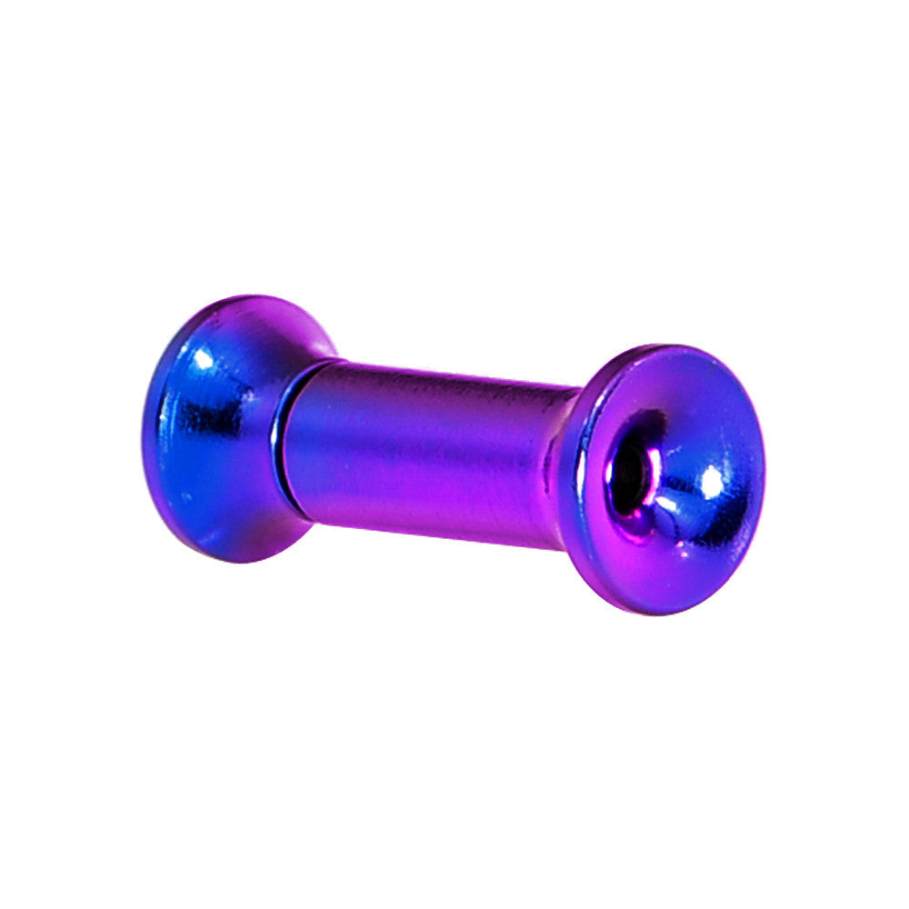 8G Purple Anodized Titanium Screw Fit Tunnel