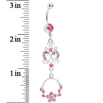 Pink Baroque Enchantment Chandelier Belly Ring