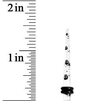 8G Clear Acrylic Glitter Black Skull Confetti Taper