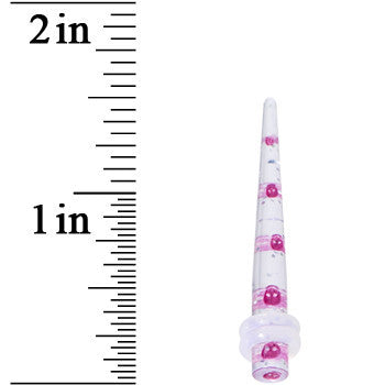 6G Clear Acrylic Glitter Purple Skull Confetti Taper