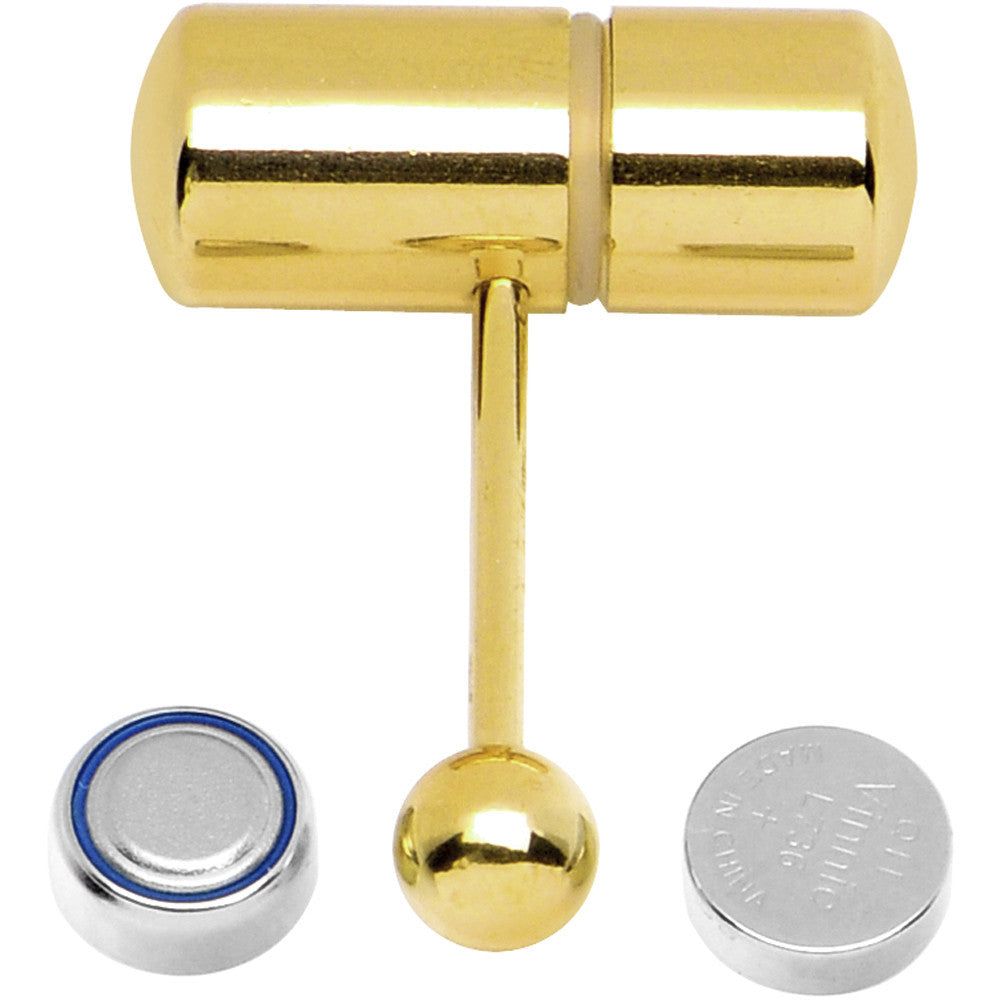 Gold Titanium LIX Vibrator Tongue Ring