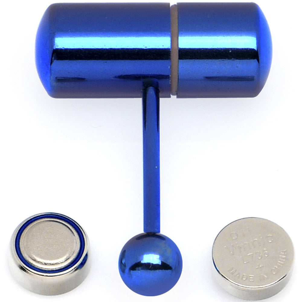 Blue Titanium LIX Vibrator Tongue Ring
