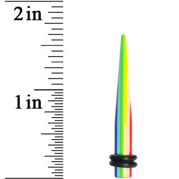 4G Acrylic Retro Rainbow Straight Taper