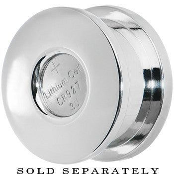 18mm Stainless Steel Blue LED Light Up Screw Fit Plug