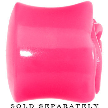 5/8 Pink Rose Flower Acrylic Saddle Plug