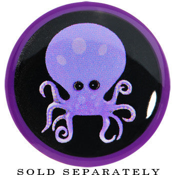 18mm Purple Acrylic Octopus Plug