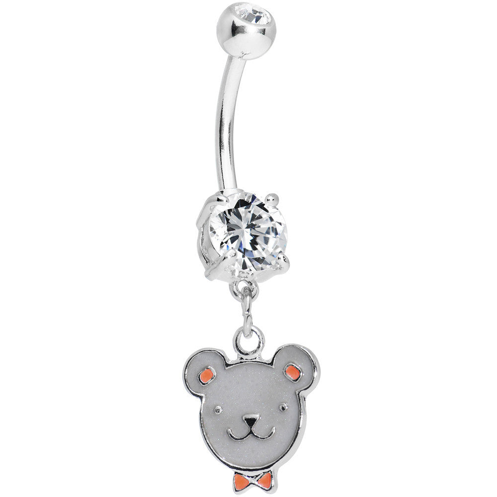Crystalline Gem Teddy bear Delight Belly Ring